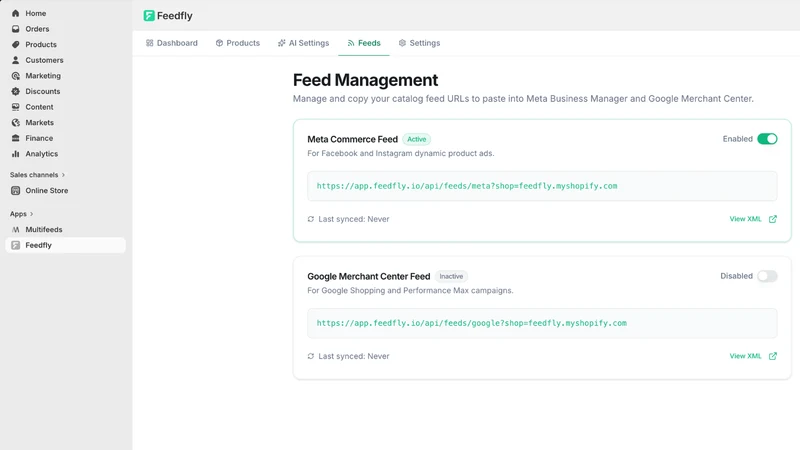 Feedfly ‑ Product Feed
