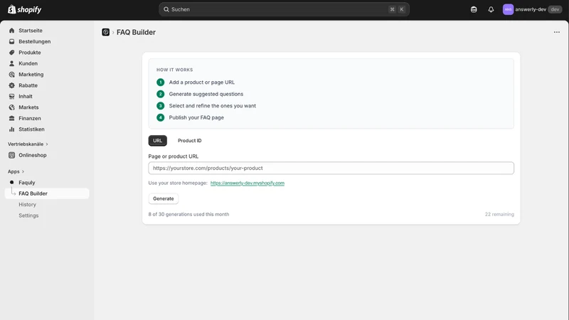 FAQuly – Fastest FAQ Builder