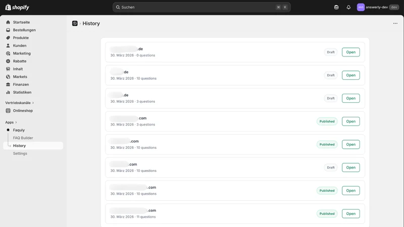 FAQuly – Fastest FAQ Builder