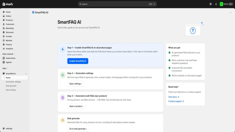 SmartFAQ AI: Product FAQ Build