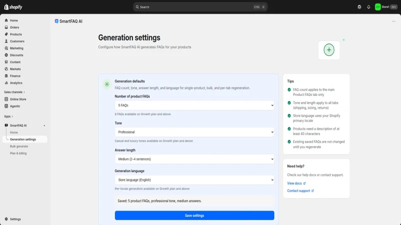 SmartFAQ AI: Product FAQ Build