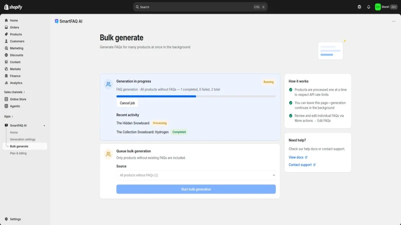 SmartFAQ AI: Product FAQ Build