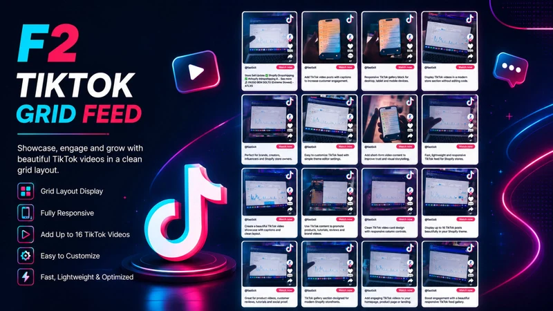 F2 TikTok Grid Feed