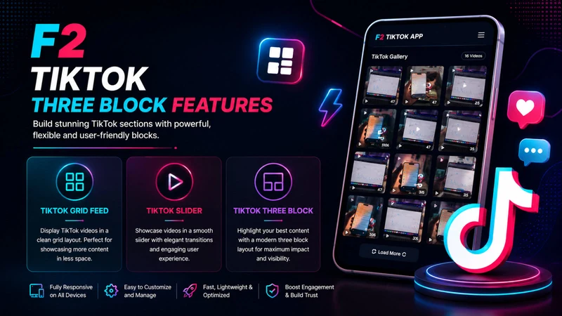 F2 TikTok Grid Feed
