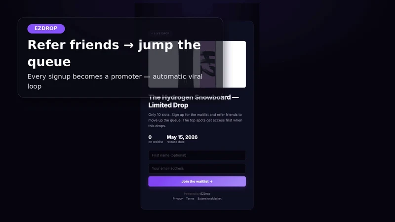 EZDrop ‑ Waitlist for Drops