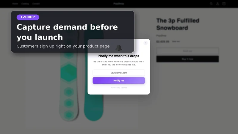 EZDrop ‑ Waitlist for Drops