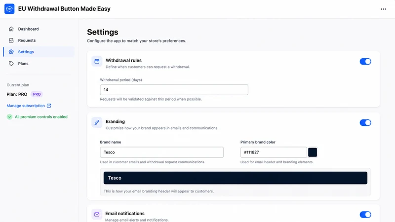 EU Withdrawal Button Made Easy