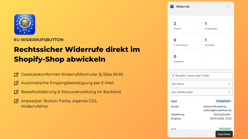 EU Widerrufsbutton Pro