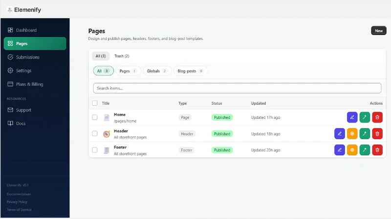 Eleminify Page Builder