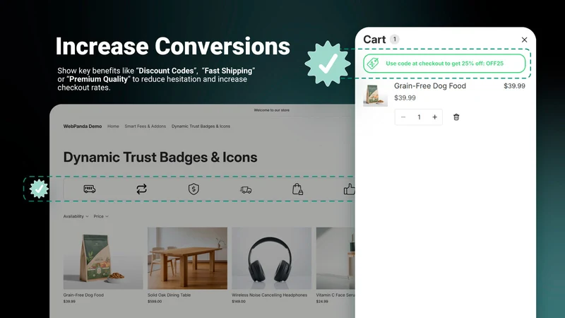 Dynamic Trust Badges & Icons