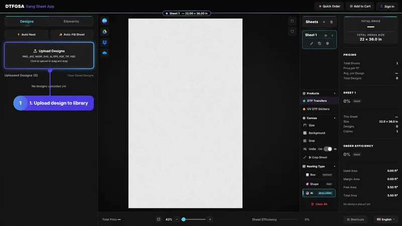 DTF Gang Sheet Builder App