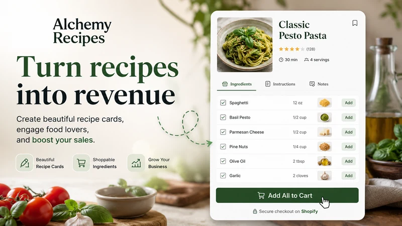 Alchemy Recipes & Add to Cart