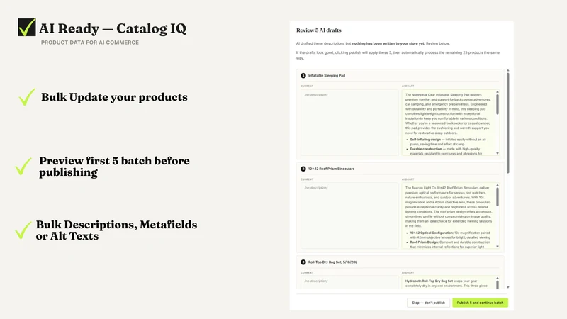 AI Ready ‑ Catalog IQ