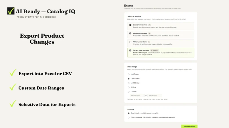 AI Ready ‑ Catalog IQ
