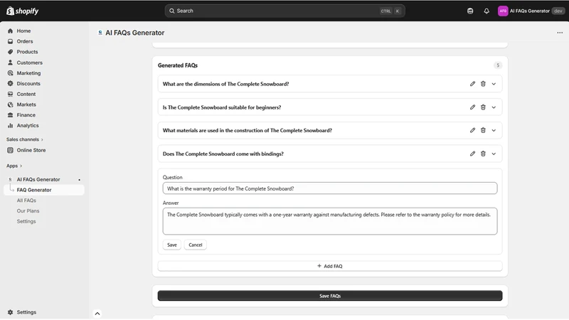 AI FAQ Generator