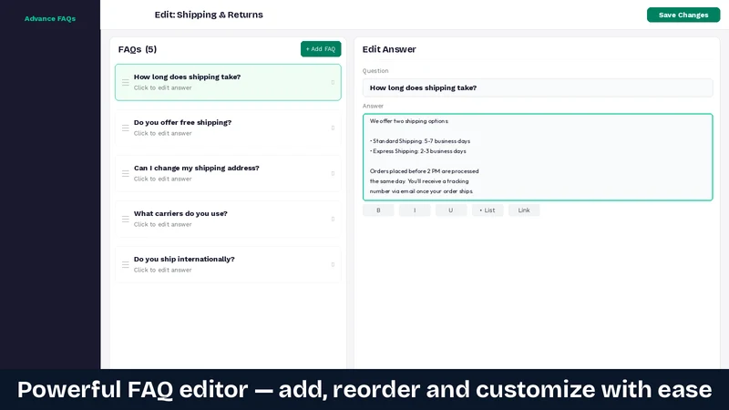Product Accordion Faqs Tabs