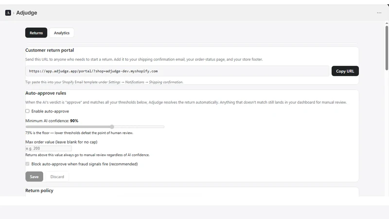 Adjudge: Returns & Fraud