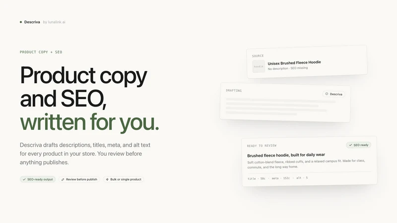 Descriva: AI Visibility & AEO