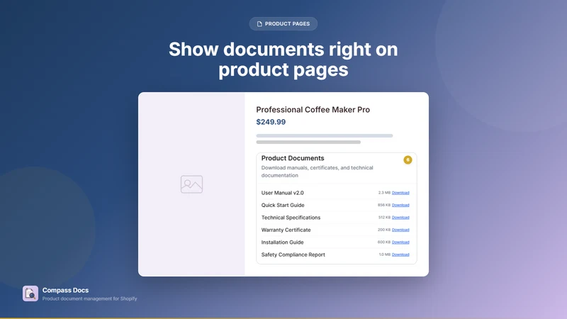 Compass Docs: PDFs and Manuals