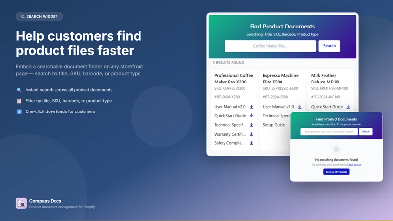 Compass Docs: PDFs and Manuals