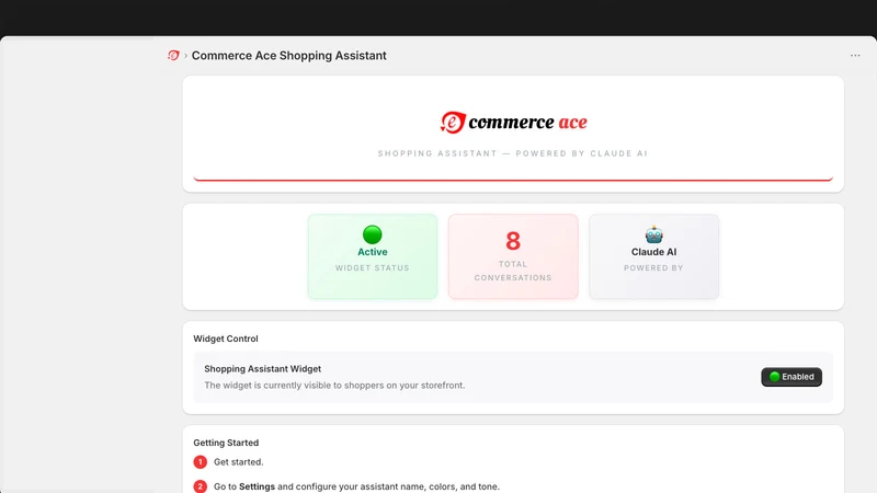 Commerce Ace Shopping Agent