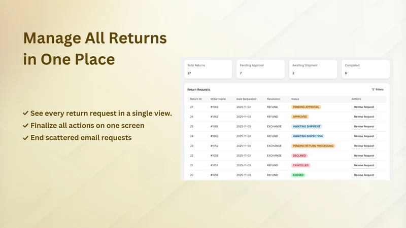 Bullion Returns Portal