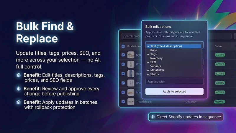 Bulk AI Product Editor ‑ SEO
