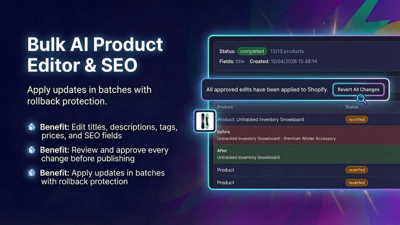 Bulk AI Product Editor ‑ SEO