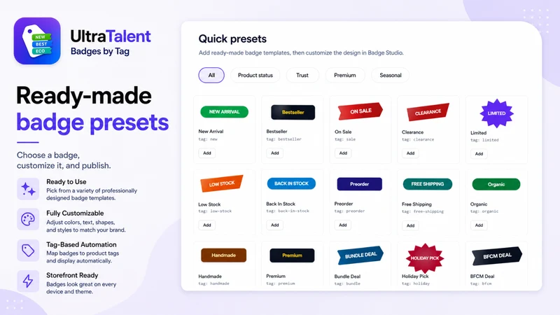 UltraTalent ‑ Badges by Tag