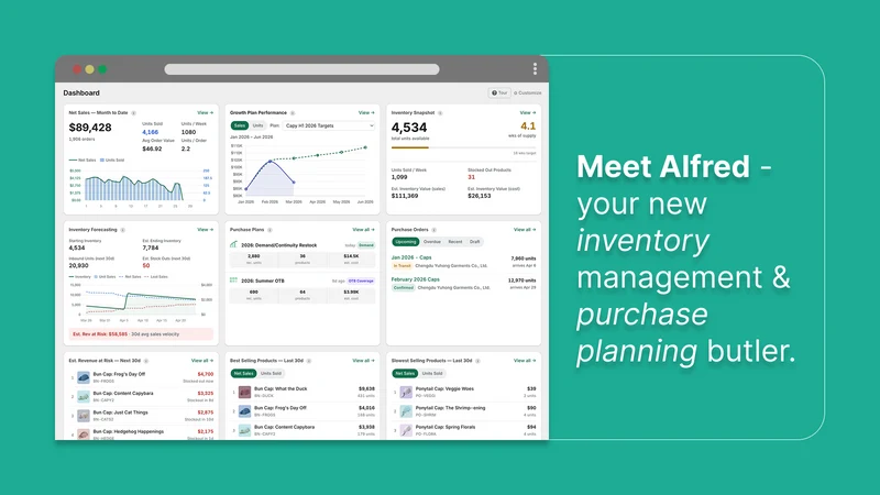 Alfred Purchase Orders & Stock