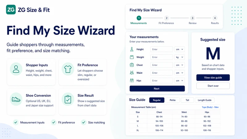 ZG Size Guide & Fit Finder