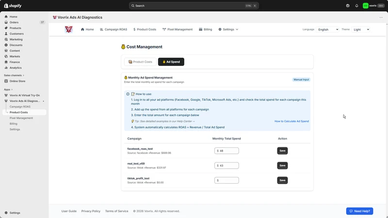 Vovrix Ads AI Diagnostics