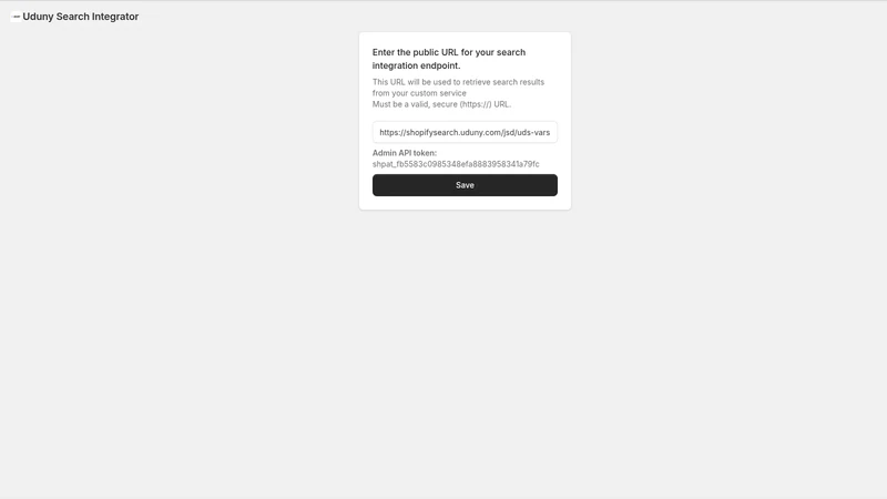 Uduny Search Integration