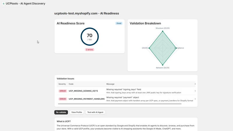 UCPtools ‑ AI Agent Discovery