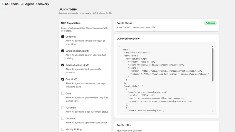 UCPtools ‑ AI Agent Discovery