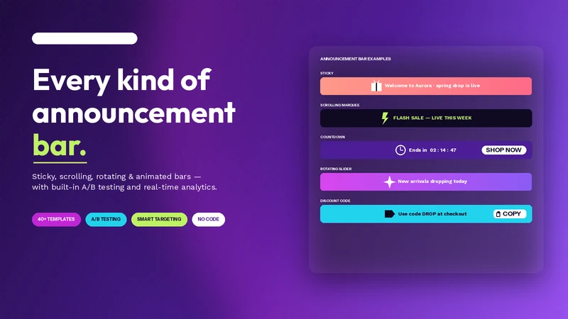 TC Announcement Bars & Banners