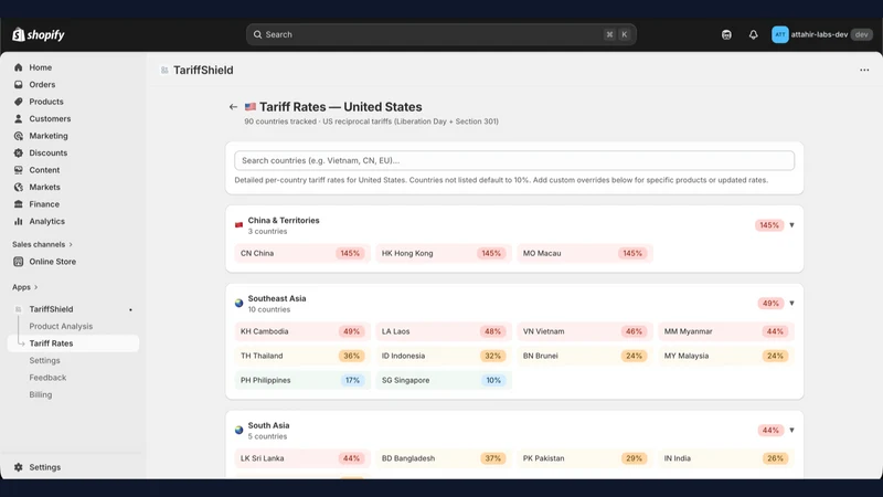 TariffShield: Margin Analyzer