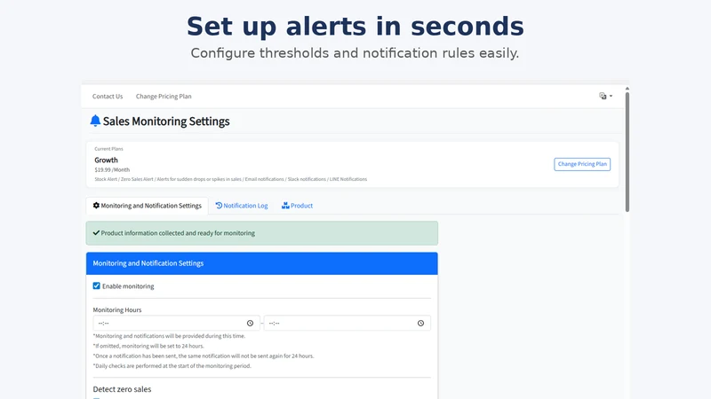 Stock & Sales Alerts