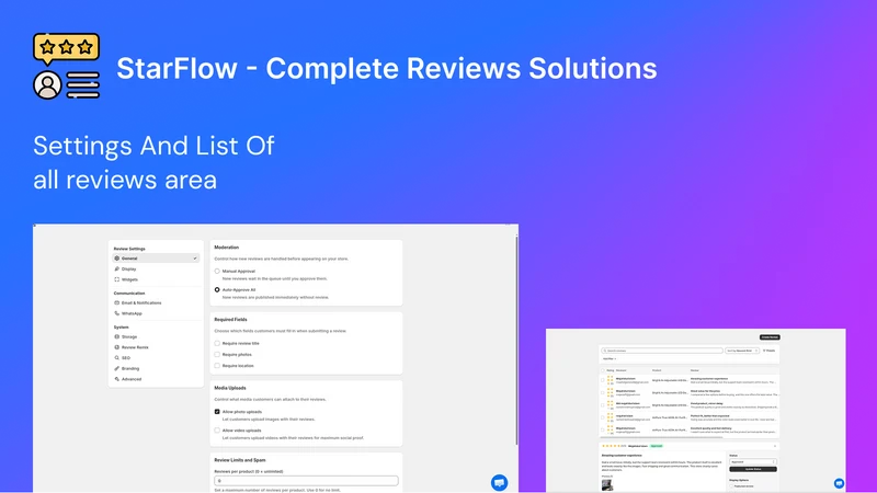 StarFlow Reviews App & SEO