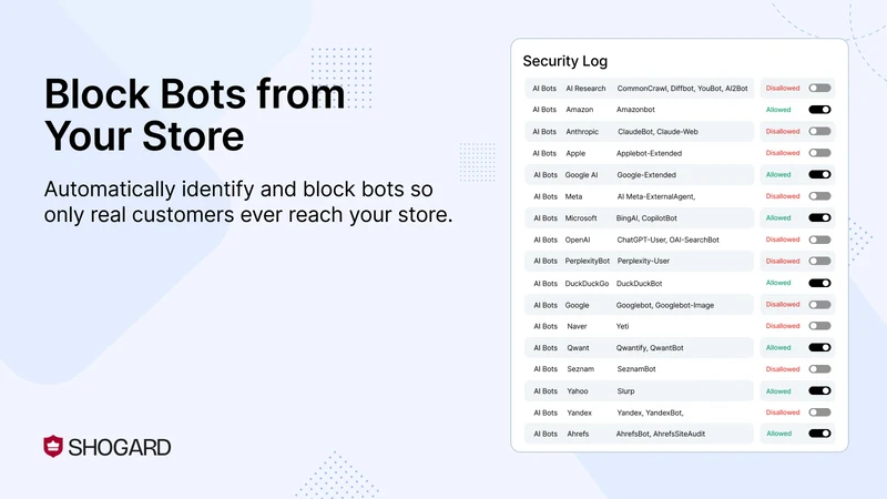 Shogard: Security IP Bot Block