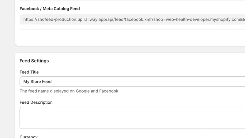 Shofeed Meta & Google Feed