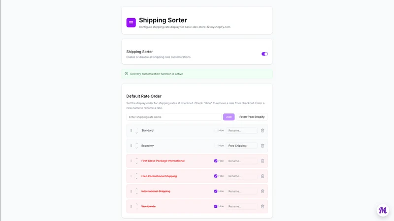 Shipping Sorter