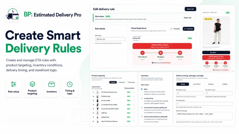 BP Estimated Delivery Date Pro