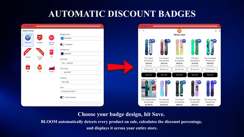 Bloom: Product Discount Badges