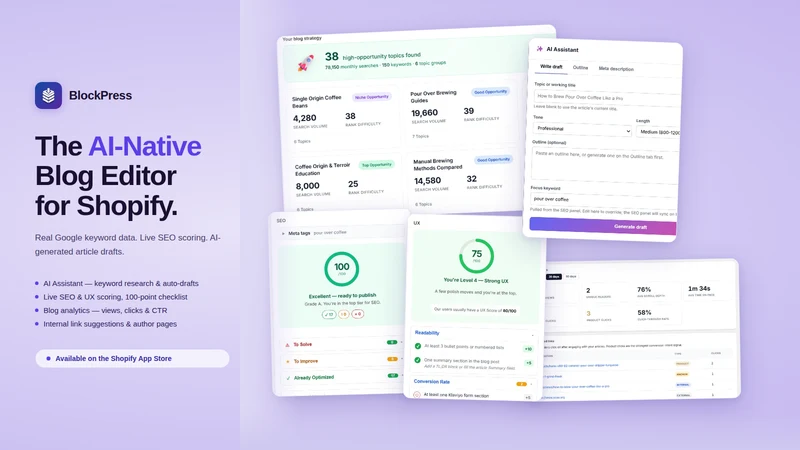 BlockPress: Blog Revenue & SEO