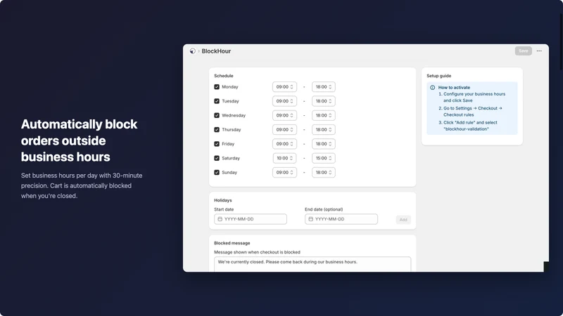 BlockHour: Business Hours Gate