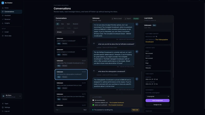 Biz‑Chatbot
