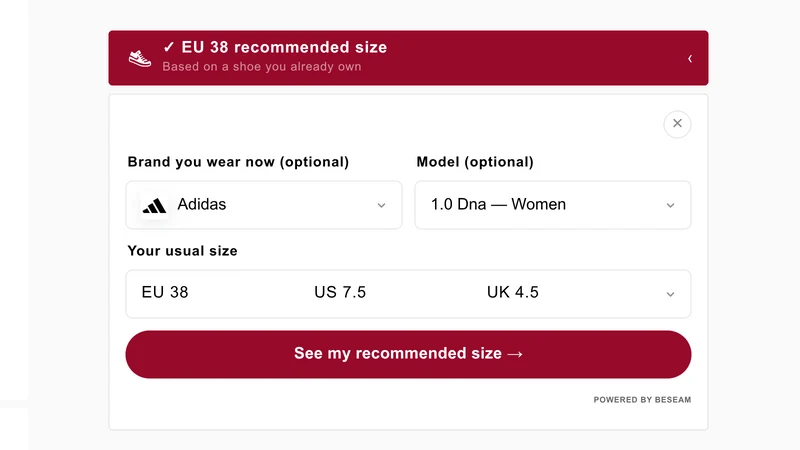 Beseam AI Size Recommender