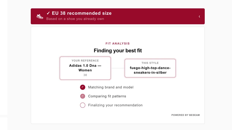 Beseam AI Size Recommender