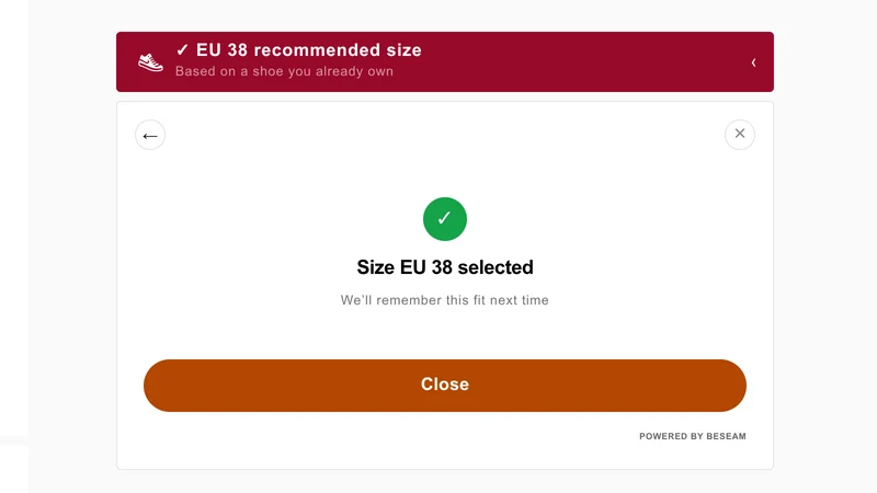 Beseam AI Size Recommender